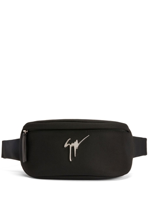 Giuseppe Zanotti Mirto logo-plaque belt bag - Black
