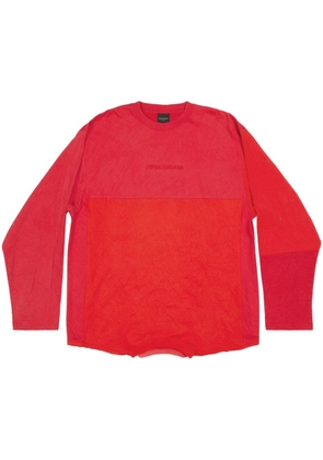 Balenciaga patchwork long-sleeve T-shirt - Red
