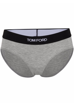 TOM FORD logo-waistband briefs - Grey