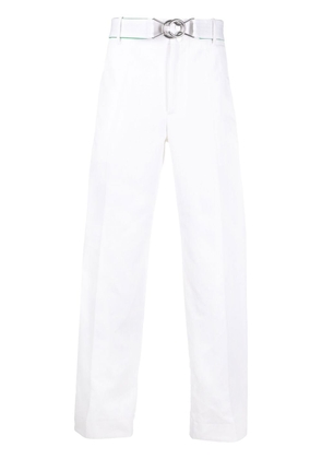 Bottega Veneta belted straight-leg trousers - White