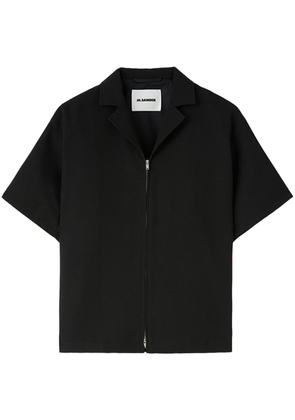 Jil Sander strap-detail zipped shirt jacket - Black
