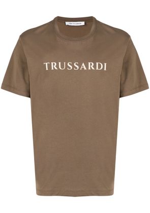Trussardi logo-print cotton T-shirt - Green