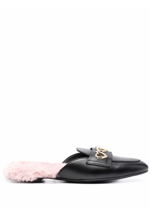 Love Moschino heart-detail slip-on loafers - Black