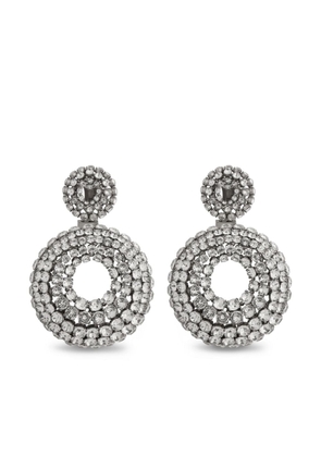 Balenciaga Palazzo rhinestone drop earrings - Silver