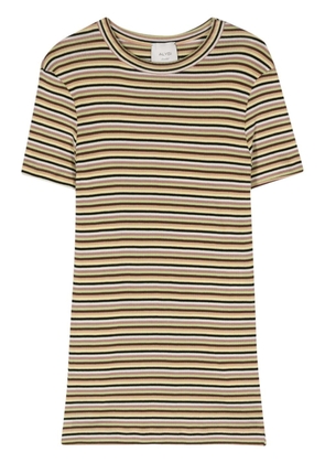 Alysi striped ribbed T-shirt - Brown