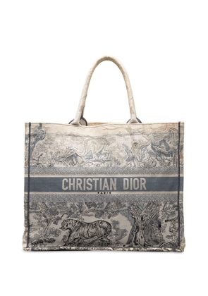 Christian Dior Pre-Owned 2021 Large Ombre Toile De Jouy Book tote bag - Blue