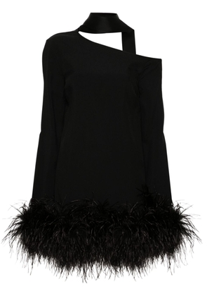 Taller Marmo Adige feather-trim minidress - Black