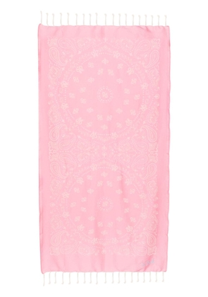 MC2 Saint Barth logo-embroidered bandana-jacquard towel - Pink