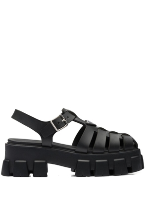 Prada 55mm caged platform sandals - Black