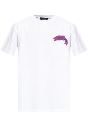 Dsquared2 logo-appliquéd cotton T-shirt - White
