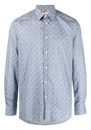 Paul Smith abstract-print cotton shirt - Blue