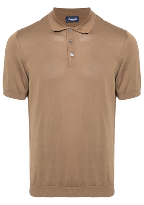 Drumohr knitted polo shirt - Brown