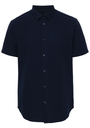 Armani Exchange short-sleeve seersucker shirt - Blue