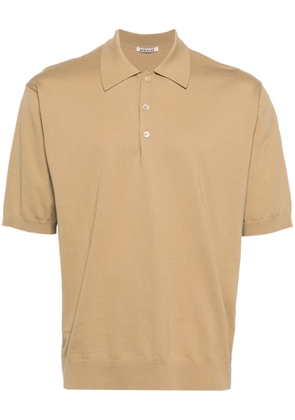 Auralee short-sleeve cotton polo shirt - Neutrals