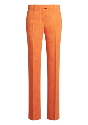ETRO slub-texture tailored trousers - Orange