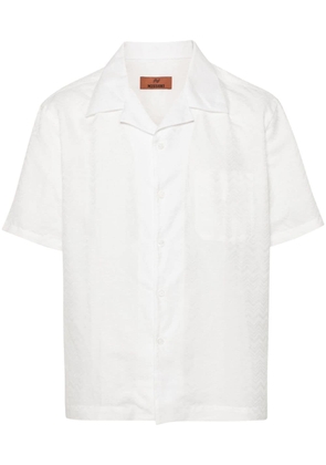 Missoni zigzag-jacquard camp-collar shirt - White