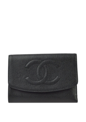 CHANEL Pre-Owned 1998 CC tri-fold wallet - Black