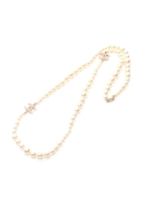 CHANEL Pre-Owned 1986-1988 CC faux-pearl necklace - Gold