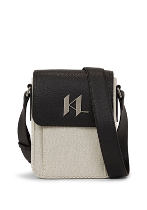 Karl Lagerfeld K/Plak canvas crossbody bag - Black