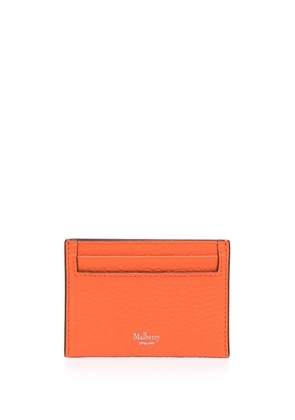 Mulberry logo-print leather cardholder - Orange