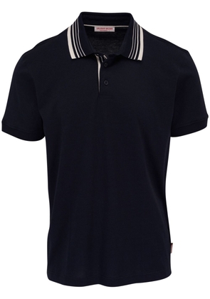 Orlebar Brown striped-collar polo shirt - Blue