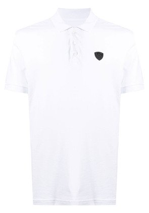 Ea7 Emporio Armani logo-patch polo shirt - White