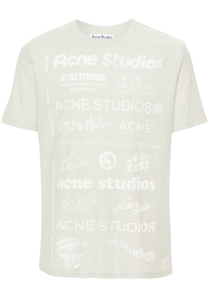 Acne Studios logo-print organic-cotton T-shirt - Green