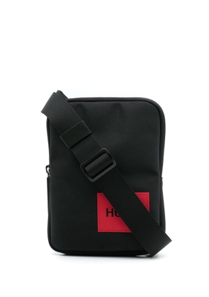 HUGO logo-patch shoulder bag - Black