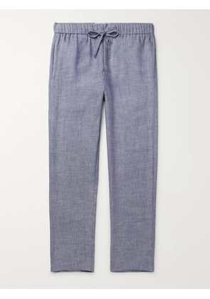 Frescobol Carioca - Linen and Cotton-Blend Drawstring Trousers - Men - Blue - XS