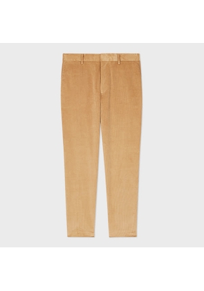 Paul Smith Tapered-Fit Tan Cotton-Blend Corduroy Trousers Brown