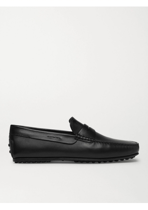 Tod's - City Gommino Leather Penny Loafers - Men - Black - UK 6