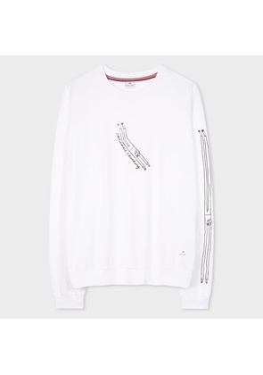 PS Paul Smith 'Lateral Thinking' Print Long-Sleeve T-Shirt White