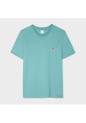 PS Paul Smith Women's Turquoise Zebra Logo Cotton T-Shirt Blue
