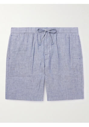 Frescobol Carioca - Felipe Straight-Leg Linen and Cotton-Blend Shorts - Men - Blue - UK/US 36