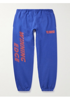 Y,IWO - Lessons Tapered Logo-Print Cotton-Jersey Sweatpants - Men - Blue - S