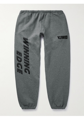 Y,IWO - Lessons Tapered Logo-Print Cotton-Jersey Sweatpants - Men - Gray - S