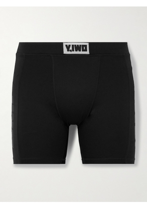 Y,IWO - Hardwear Logo-Appliquéd Stretch-Jersey Cycling Shorts - Men - Black - S