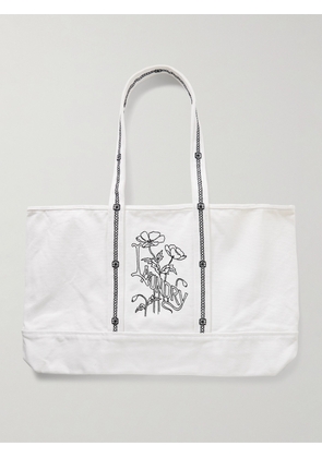 BODE - Laundry Logo-Embroidered Cotton-Canvas Tote Bag - Men - White