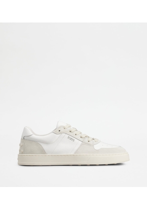 Tod's - Sneakers in Leather, WHITE, 10 - Shoes