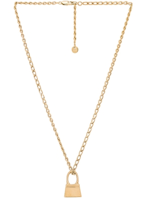 JACQUEMUS Le Collier Chiquito in Light Gold - Metallic Gold. Size all.