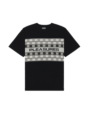 Pleasures Check Knit Shirt in Black - Black. Size M (also in S).