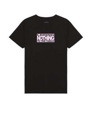 Pleasures Table T-shirt in Black - Black. Size M (also in ).