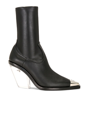 David Koma Metal Nose & Transparent Heel Ankle Boot in Black - Black. Size 39 (also in ).