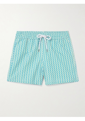 Frescobol Carioca - Copacabana Straight-Leg Mid-Length Printed Recycled Swim Shorts - Men - Blue - S