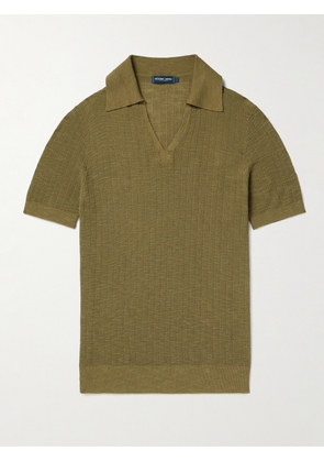 Frescobol Carioca - Joaquim Ribbed Cotton-Blend Polo Shirt - Men - Green - S