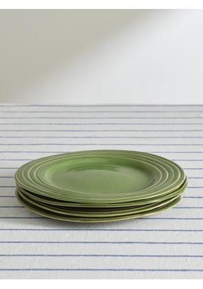 The Conran Shop - Amberley Set of Four Glazed Stoneware Dinner Plates, 23cm - Men - Green