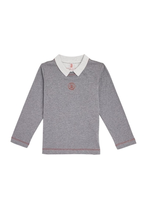 Brunello Cucinelli Kids Contrast-Collar Sweater (4-7 Years)