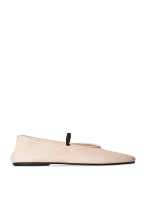 The Row Leather Ballet Flats