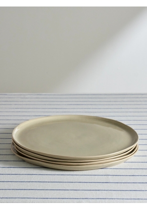 The Conran Shop - Henley Set of Four Glazed Stoneware Dinner Plates, 30.5cm - Men - Green