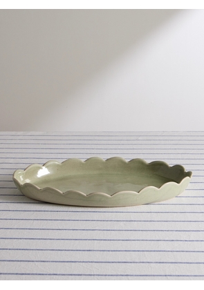 The Conran Shop - Scallop Glazed Stoneware Platter - Men - Green
